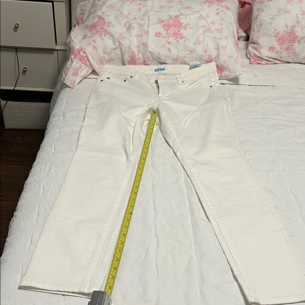 J. McLaughlin White Boot-Cut Jeans